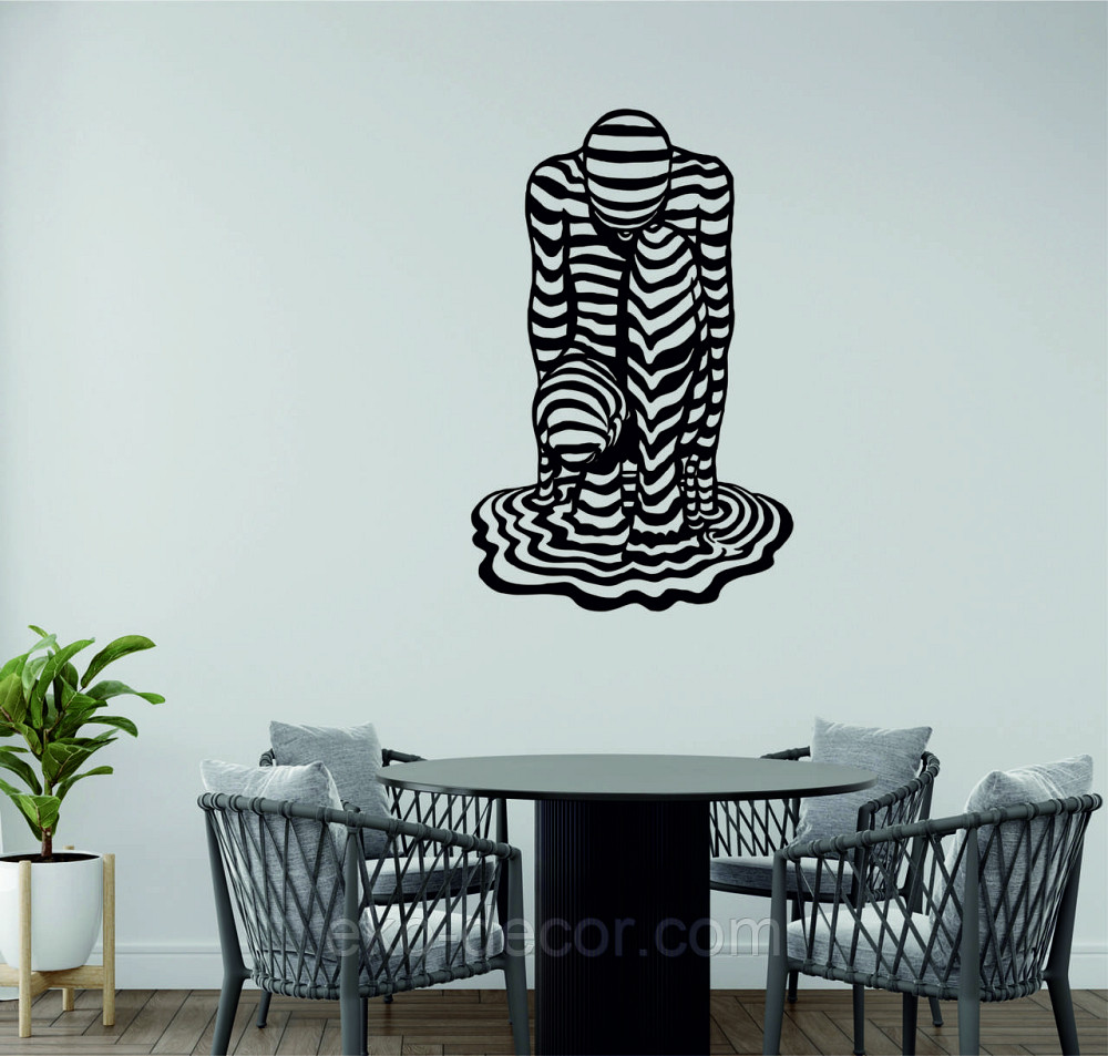 Декоративное настенное Панно «Человек» Декор на стену Чорний, 110*70 см Киев - изображение 5