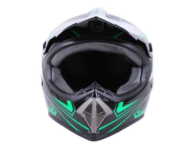 Шлем мотоциклетный кроссовый MD-905 (черно-зеленый, size M) Мукачево - изображение 4