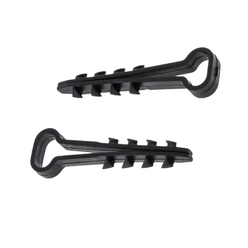 Дюбель-ялинка 6*12мм для плоского кабелю чорний 100шт/уп APRO Житомир