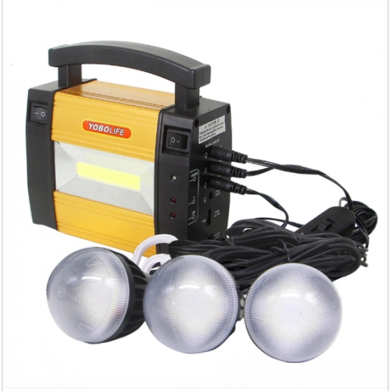 Кемпинговый аккумуляторный фонарь LM-367 (COB + 3xLamp) + солнечная панель + Power Bank (1 режим) Винница
