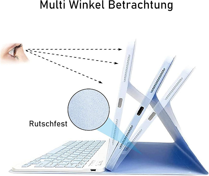 Чехол со съемной клавиатурой Bluetooth JADEMALL iPad 9.7 2018/ iPad 9.7 2017/ iPad Air 2/ iPad Air/ iPad Pro 9.7 Днепр - изображение 4