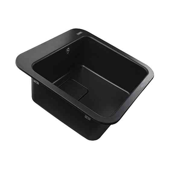 Гранітна мийка Globus Lux BARBORA чорний 510х510мм-А0002 Київ