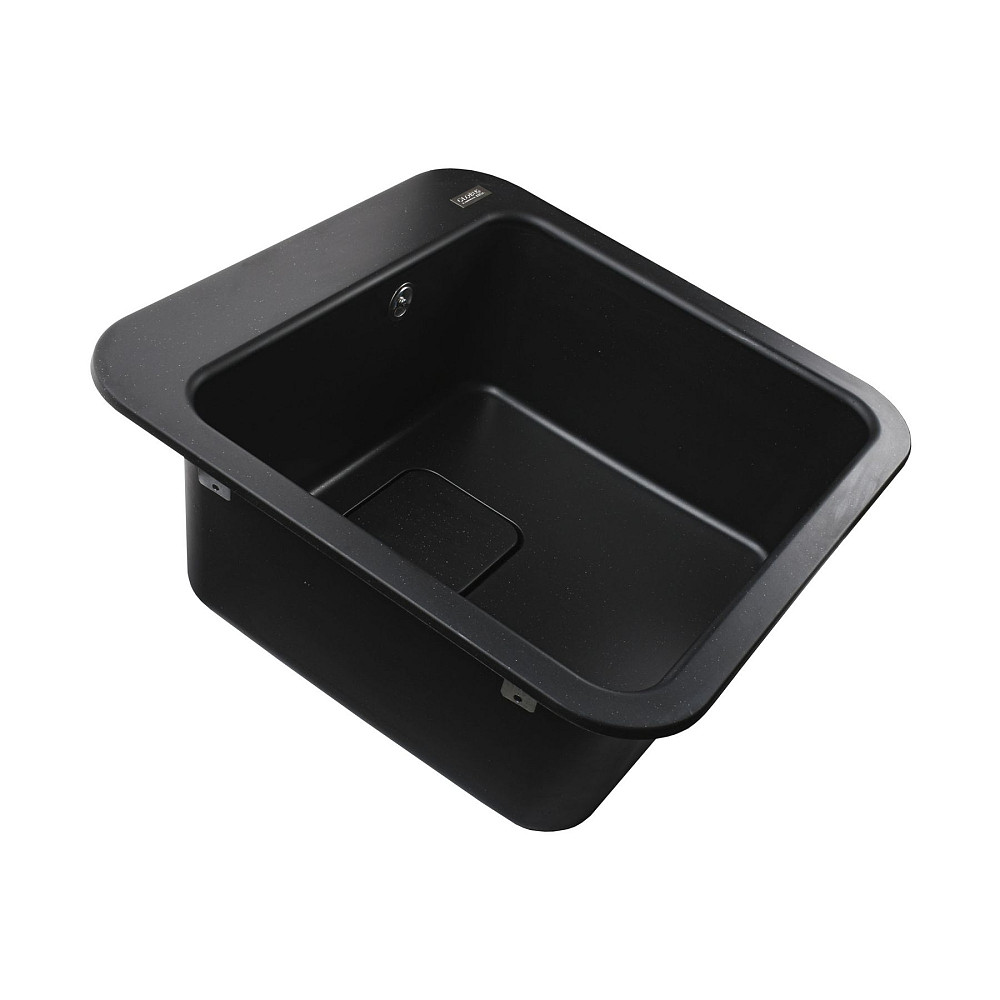 Гранітна мийка Globus Lux BARBORA чорний 510х510мм-А0002 Тернопіль - фото 5