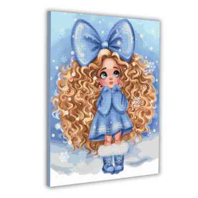 Картина по номерам Santi алмазна мозаїка Дівчинка з бантом, 40*50см (954998) Винница