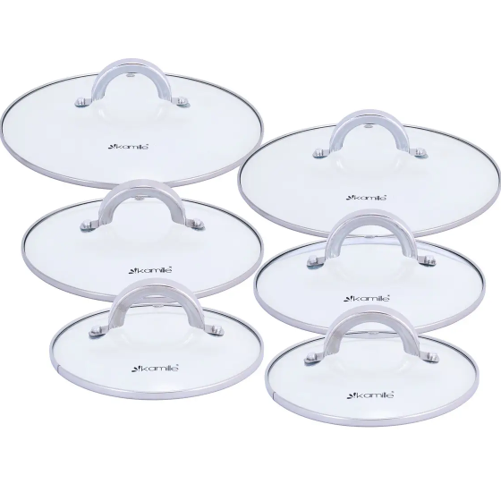 Набір каструль 12 предметів (ківш 1,8л/сковорідка d24см/каструлі 1,8/2,5/3,8/5,8л) 5634S KAMILLE Житомир - изображение 4