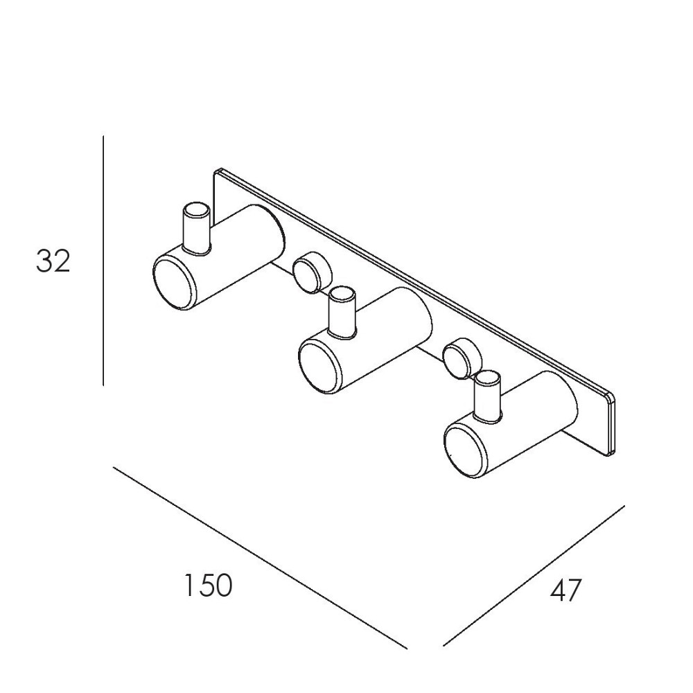 Гачки для рушників у ванну IMPRESE SKALA потрійний хром Київ - фото 2