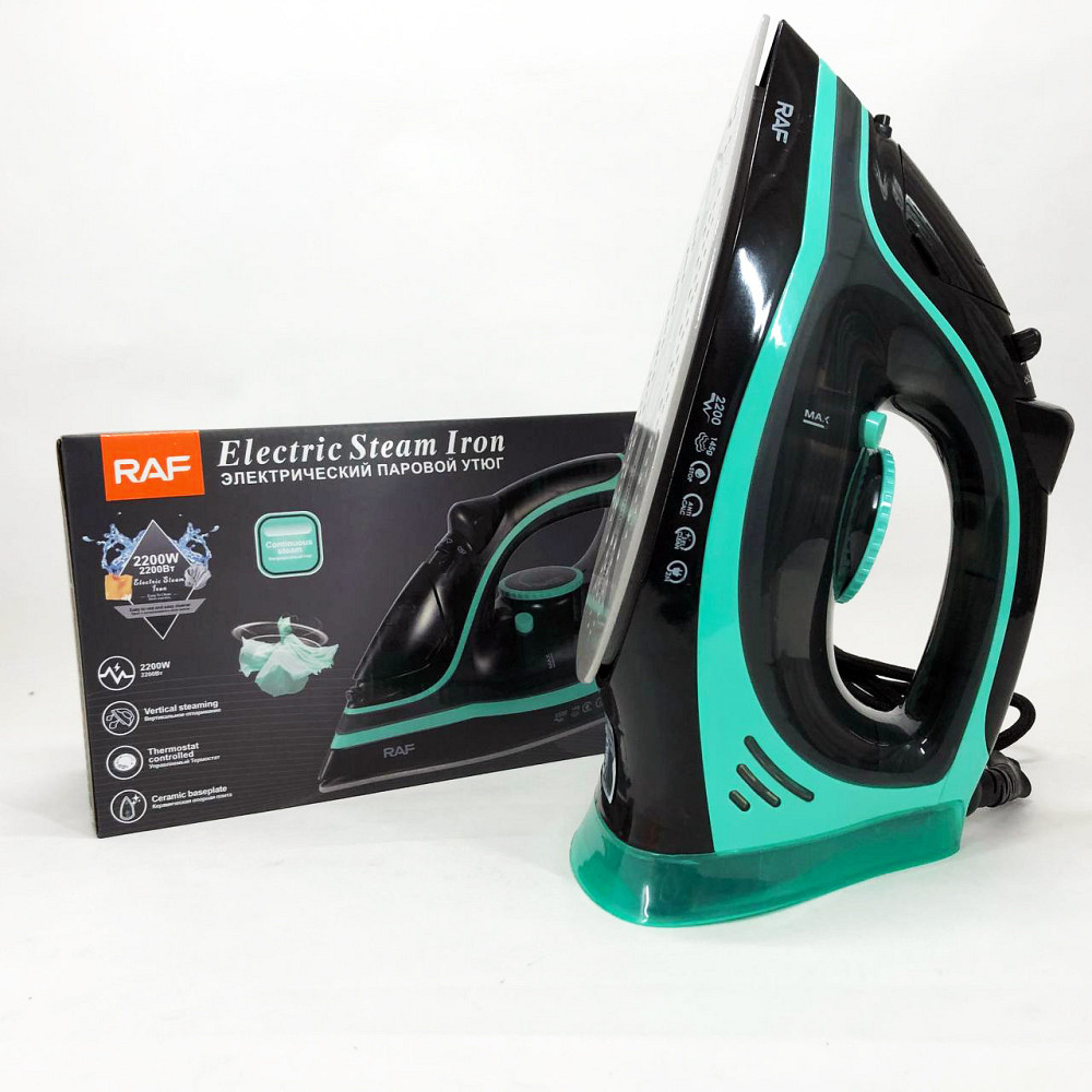 Утюг паровой RAF R.1250 с керамической подошвой и функцией самоочистки 2200 Вт. RQ-290 Цвет: синий Киев - изображение 2