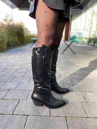 Чоботи жіночі EDAN K/B чорні (осінь-весна, шкіра натуральна) (6059) Коломия