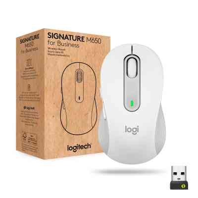 Мышка Logitech Signature M650 L Wireless Mouse for Business Off-White (910-006349) Винница