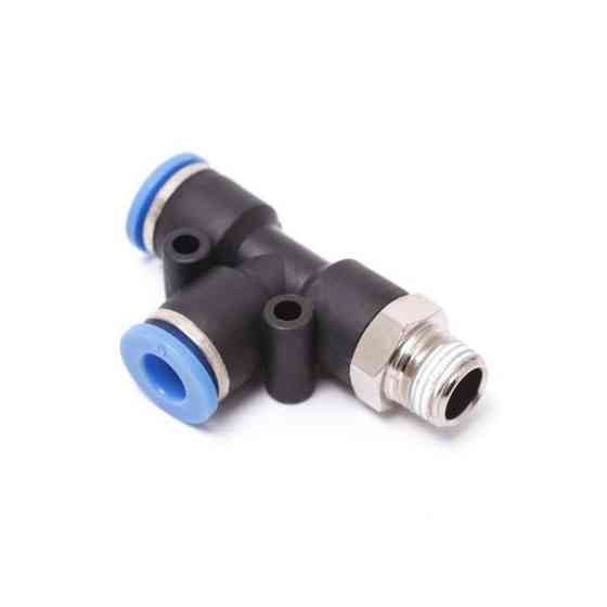 Фітинг Т-подібний для пластикових трубок 10мм із зовнішнім різьбленням 3/8" ROCKFORCE RF-SPD10-03 Одеса