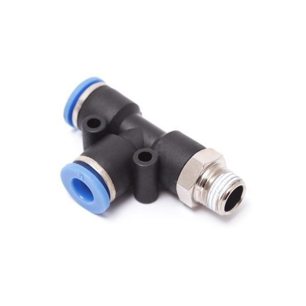 Фітинг Т-подібний для пластикових трубок 10мм із зовнішнім різьбленням 3/8" ROCKFORCE RF-SPD10-03 Одеса - фото 2