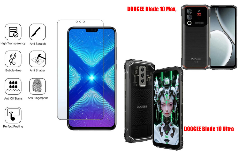 Защитное стекло NeoGlass для DOOGEE Blade 10 Max, Blade 10 Ultra – ультрапрозрачное и устойчивое Киев - изображение 4