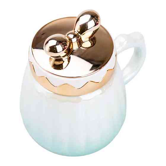 Чашка порцелянова 500 мл із кришкою Зелена HP7194GR Київ