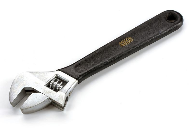 Ключ разводной CrV 0-35/300мм прорезиненный (Сила) Харьков - изображение 1