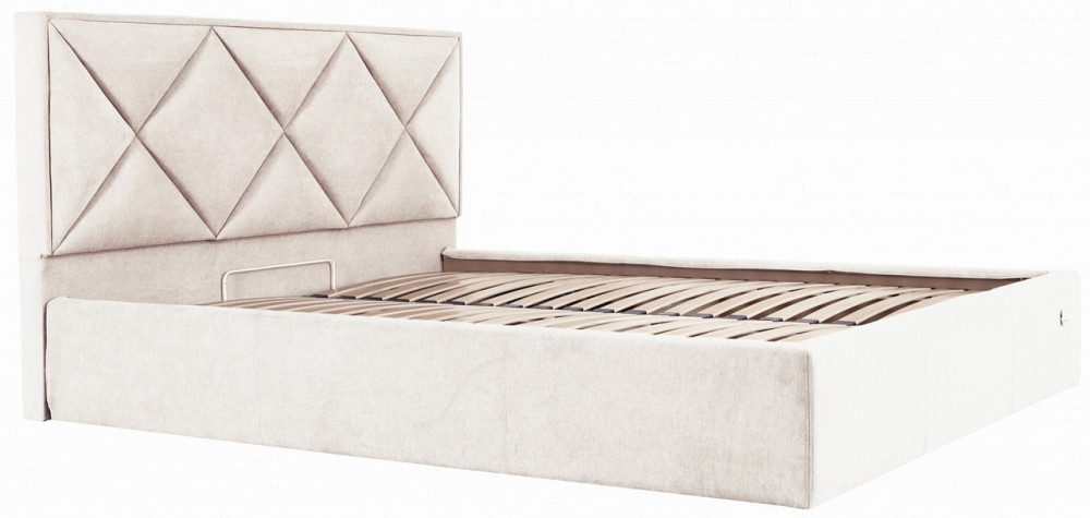 Кровать Двуспальная Leeds VIP 160 х 200 см Мисти Milk С дополнительной металлической цельносварной рамой Бежевый Днепр - изображение 12