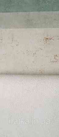 Обои виниловые на флизелине Caselio 0.53х10 Beton 2 под штукатурку под бетон светло зеленые матовые Киев