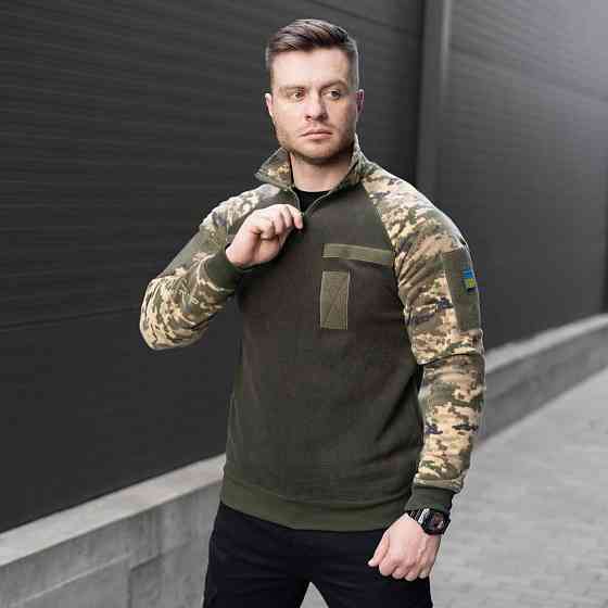 Толстовка чоловіча на блискавці тактична Freedom військова з липучками Київ