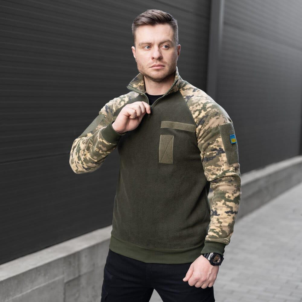 Толстовка чоловіча на блискавці тактична Freedom військова з липучками Київ - фото 4