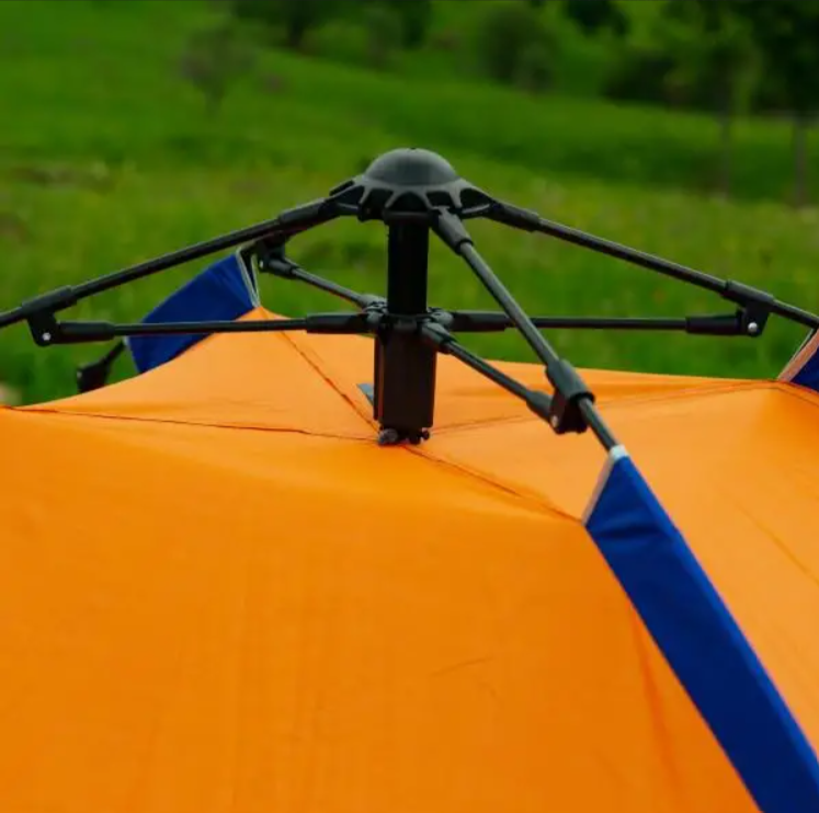 Двухместная туристическая палатка 200×150×110 см, автоматическая, оранжевая, с москитной сеткой Львов - изображение 8