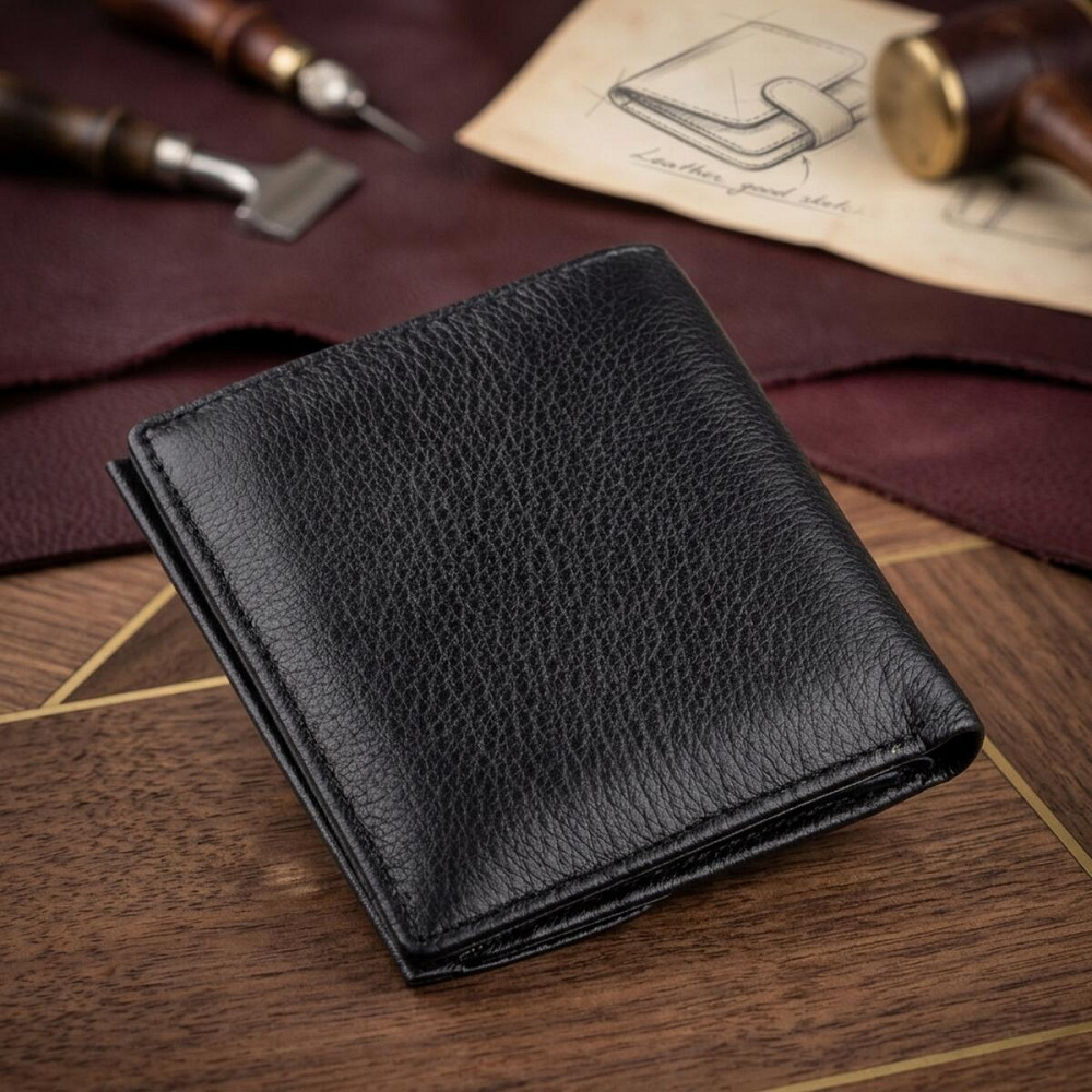 Жіночий гаманець з монетницьою ST Leather 18919 Чорний Київ - фото 11
