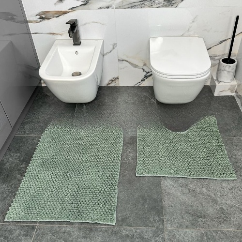 Набір килимків для ванної 2шт 50*80см+50*55см Ананас нефрит Дариана Житомир - фото 2