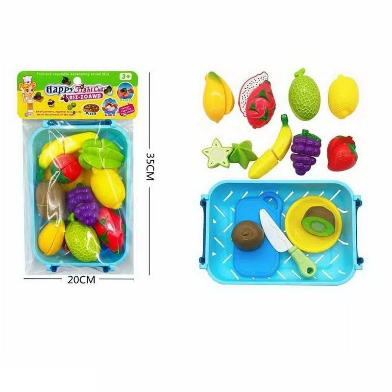 Набір продуктів 9 фруктів і ягід на липучках піднос для нарізки тарілка ніж (174 А2) Чернігів - фото 1