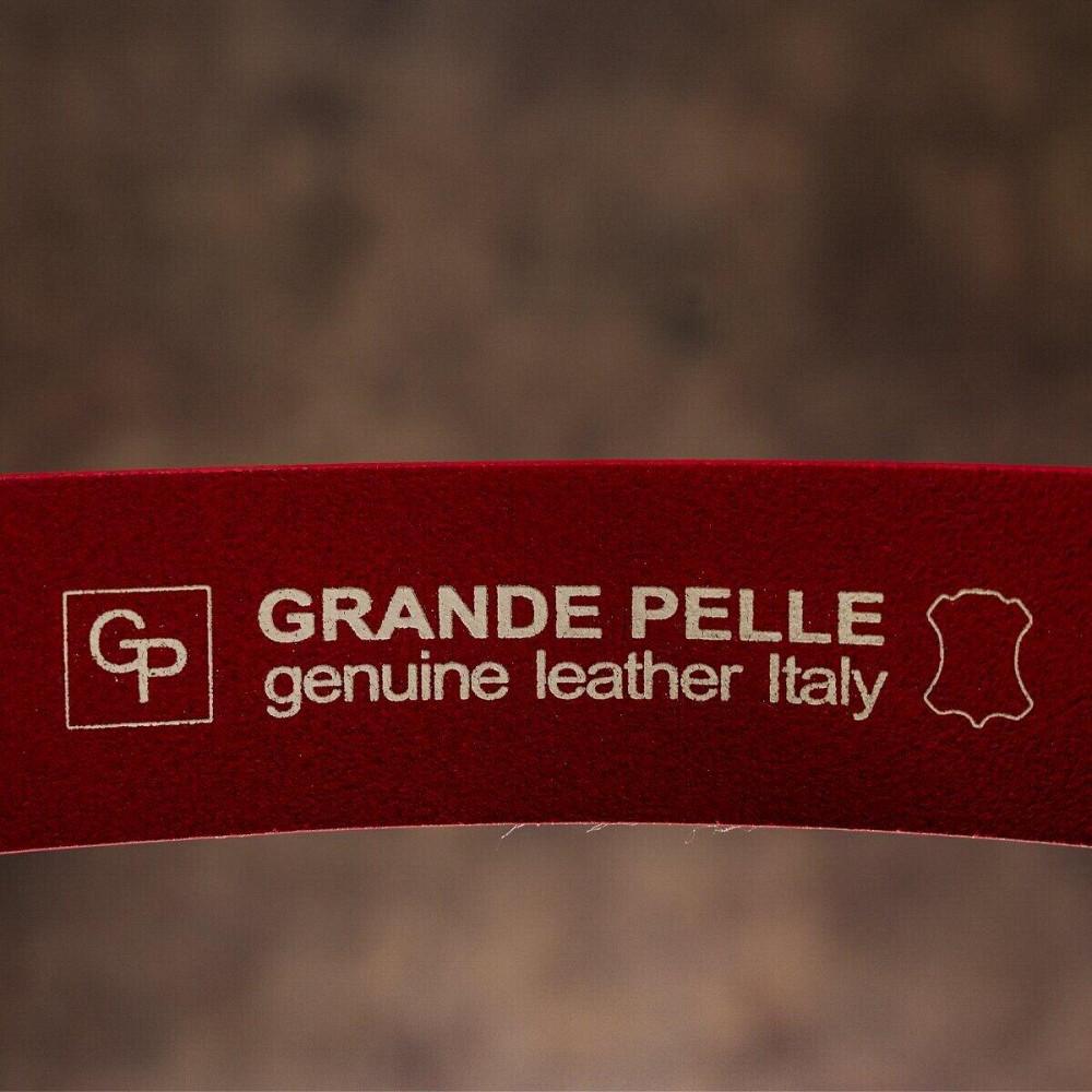 Ремень женский кожаный GRANDE PELLE 11262 Красный Киев - изображение 3
