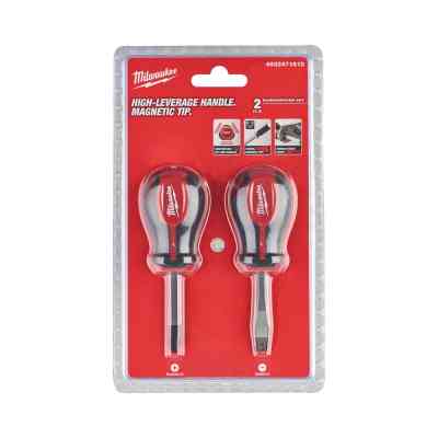 Набор отверток Milwaukee магнитных коротких с трехгранной рукояткой 2шт. (4932471810) Винница