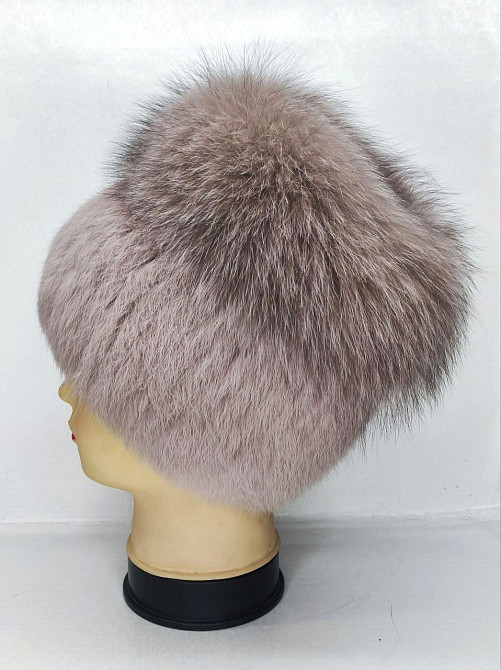 Шапка хутряна жіноча кубанка Ажеліка Пудровий Харків - фото 3
