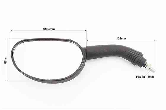 Дзеркало (праве) "ОВАЛ" чорне, м8 Киев