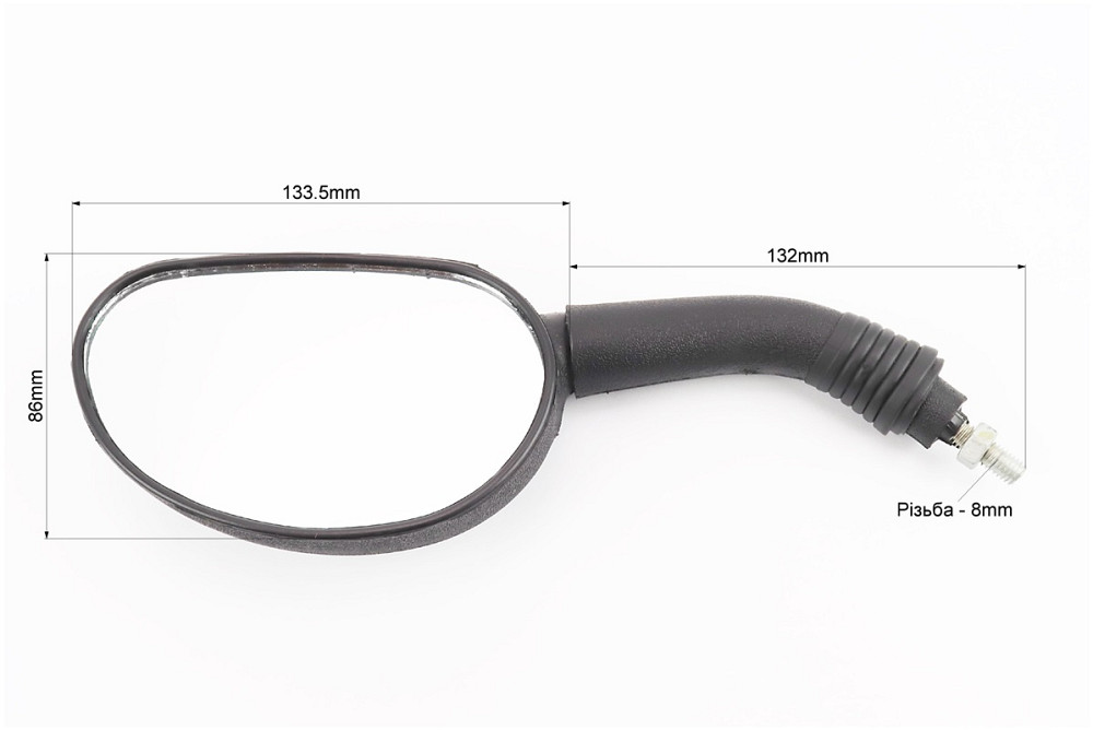 Дзеркало (праве) "ОВАЛ" чорне, м8 Киев - изображение 3