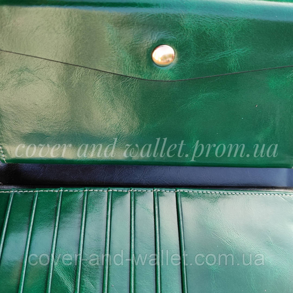 Зелений жіночий гаманець клатч з гладкої шкіри Marco Coverna 8653 Київ - фото 7