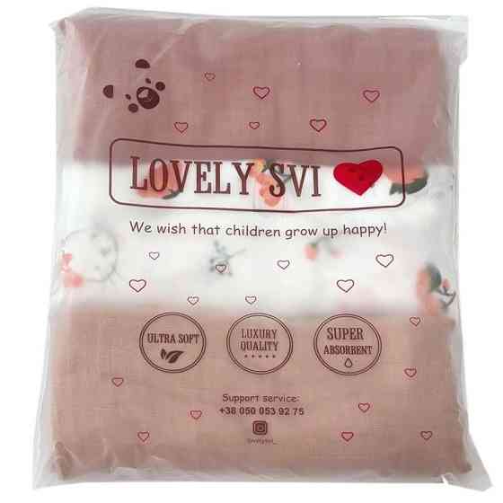 Набор органических пеленок Lovely Svi 3 шт – мягкие, дышащие, размер ХL-110 x 115 см Зайчики Киев