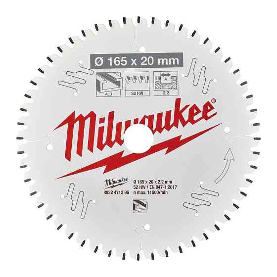 Диск пиляльний Alu PFTE MILWAUKEE, діам.165х20х2,2мм, 52 зуб. Одесса