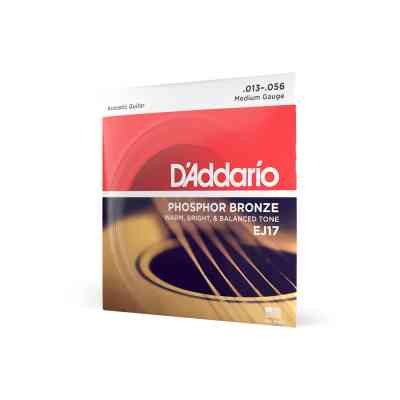 Струны для гитары D'Addario Phosphor Bronze Medium (13-56) (EJ17) Винница