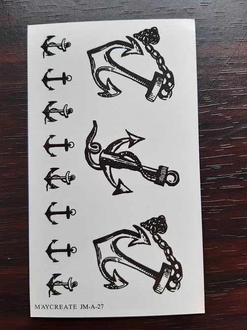 Наклейка на тіло "Якоря" - 10*6см Київ - фото 1