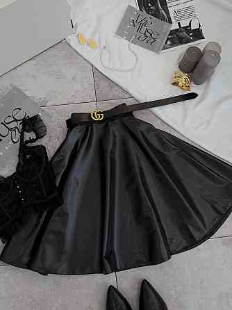 Женская базовая юбка солнце из эко-кожи Одесса