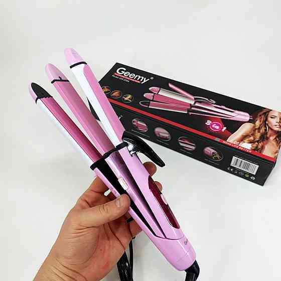Праска для догляду за волоссям GEMEI GM-2966 3 в 1, Праска для волосся вузька Випрямляч щипці KA-48 Львів