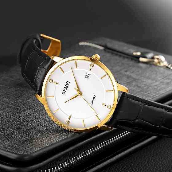 Skmei 1801LGDWT Gold-White Leather Київ