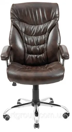 Офисное Кресло Руководителя Richman Cagliari Titan Dark Brown Хром М3 MultiBlock Коричневый Днепр