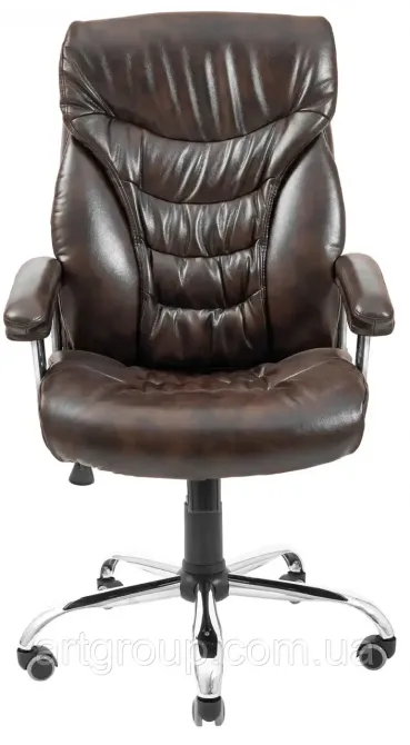Офисное Кресло Руководителя Richman Cagliari Titan Dark Brown Хром М3 MultiBlock Коричневый Днепр - изображение 5