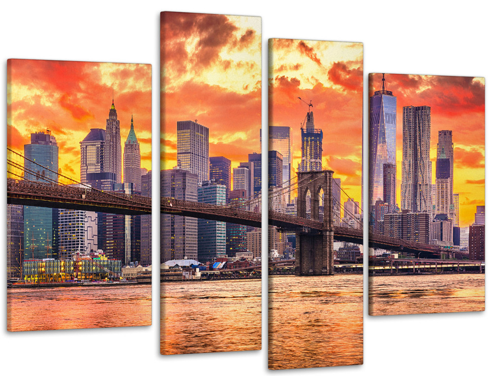 Модульна картина Місто Захід Art-71_4 Київ - фото 1