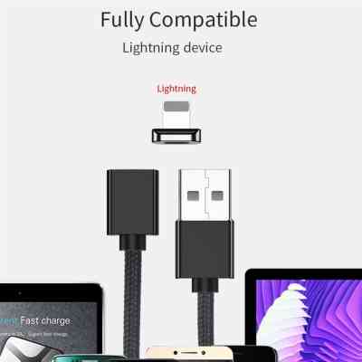 Дата кабель USB 2.0 AM to Lightning Magnetic black Essager (EXCCXL-ML01) Винница