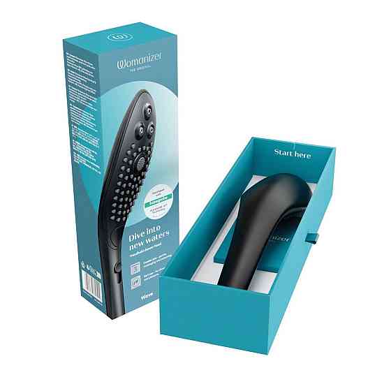 Насадка-стимулятор для душа 2в1 Womanizer Wave Black, массажер для интимных зон Sex Aura Киев