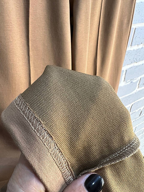 Брюки женские MY CITY 8286 широкие клеш от бедра шов стрелка впереди высокая посадка капучино, капучино, SM Киев - изображение 19