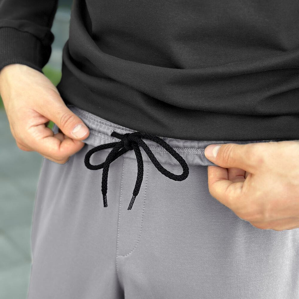 Чоловічі сталеві джогери з чорними вставками Pobedov Shade Київ - фото 2