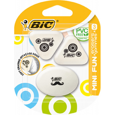 Ластик Bic Mini fun, 3 шт в блистере (bc927870) Винница - изображение 1