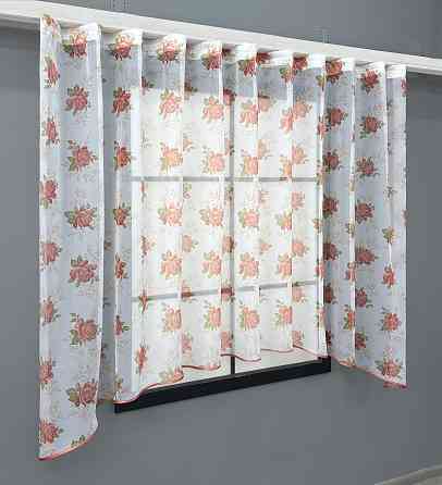 Кухонная арка VR-Textil № 000к белый с пудровым 280х150 см (51-242) Киев