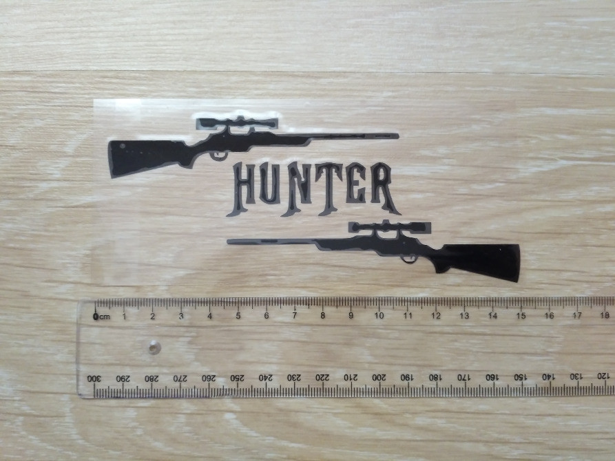 Наклейка Мисливець Чорна Київ - фото 6