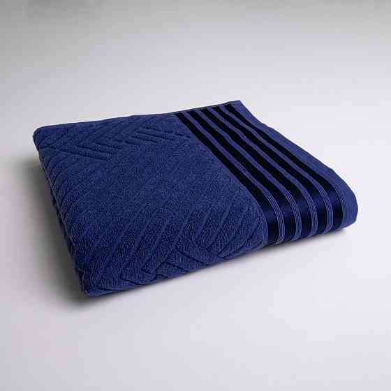 Полотенце банное махровое SOFT GM Textile 70х140см 500г/м2 (Темно-синий) Сумы